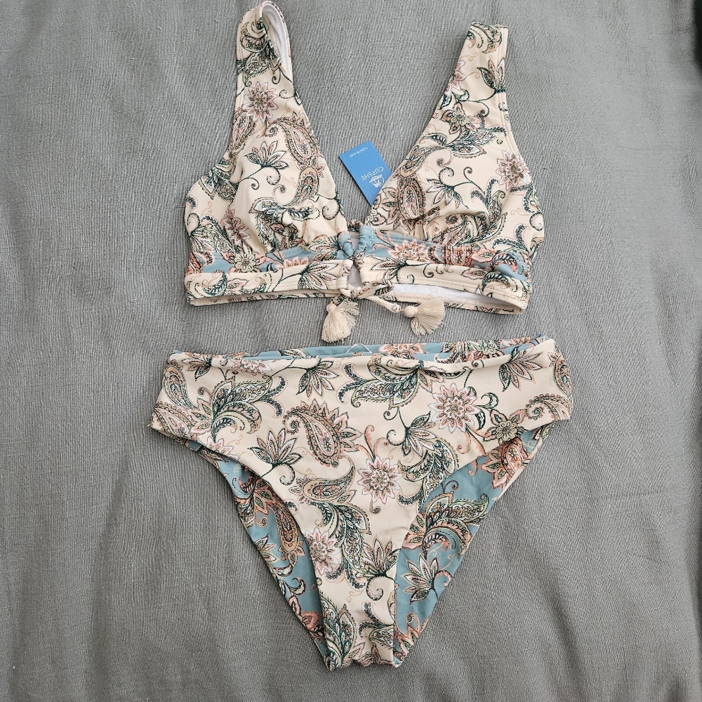 NWT Cupshe Paisley Two-Piece M